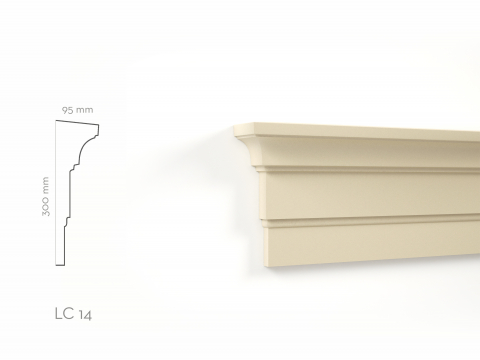 Cornise de exterior - Profil decorativ Cornisa LC14RA 300x95x2000mm
