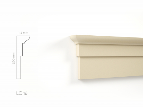 Cornise de exterior - Profil decorativ Cornisa LC16RA 360x112x2000mm