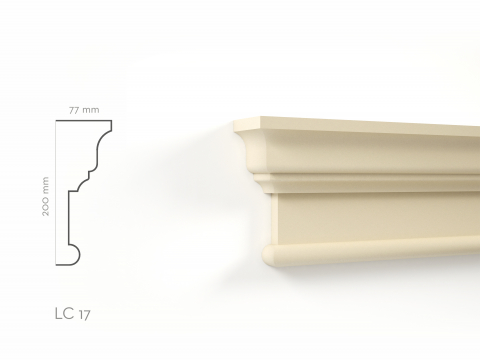 Cornise de exterior - Profil decorativ Cornisa LC17RA 200x77x2000mm