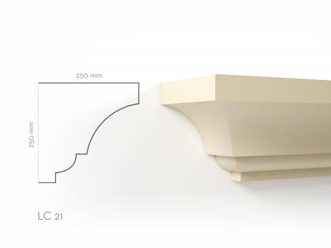 Cornise de exterior - Profil decorativ Cornisa LC21RA 250x250x2000mm