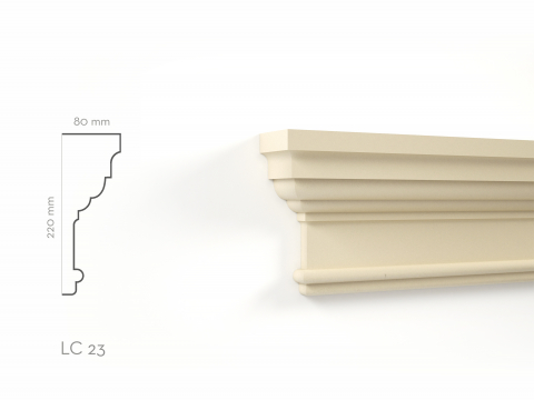 Cornise de exterior - Profil decorativ Cornisa LC23RA 220x80x2000mm