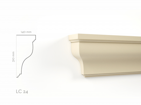 Cornise de exterior - Profil decorativ Cornisa LC24RA 310x140x2000mm