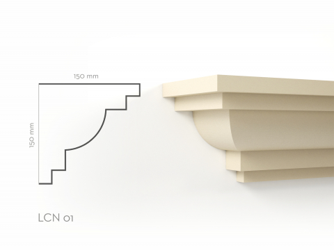 Cornise de exterior - Profil decorativ Cornisa LCN01RA 150x150x2000mm