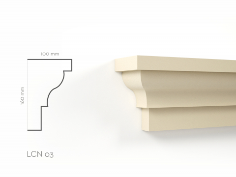 Cornise de exterior - Profil decorativ Cornisa LCN03RA 160x100x2000mm