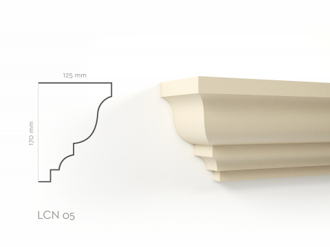 Cornise de exterior - Profil decorativ Cornisa LCN05RA 170x125x2000mm
