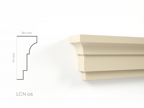 Cornise de exterior - Profil decorativ Cornisa LCN06RA 171x80x2000mm