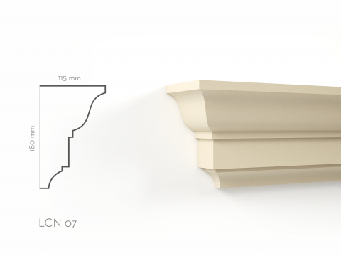 Cornise de exterior - Profil decorativ Cornisa LCN07RA 180x115x2000mm