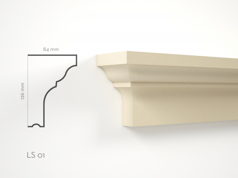 Solbancuri de exterior - Profil decorativ Solbanc LS01 126x84x2000mm