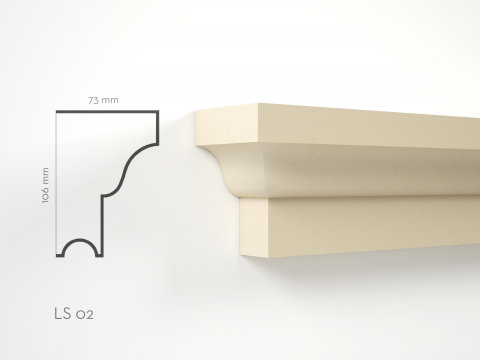Solbancuri de exterior - Profil decorativ Solbanc LS02 106x73x2000mm