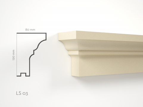 Solbancuri de exterior - Profil decorativ Solbanc LS03 120x80x2000mm