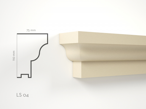 Solbancuri de exterior - Profil decorativ Solbanc LS04 110x75x2000mm