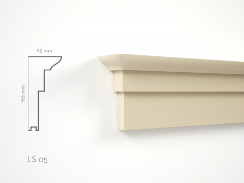 Solbancuri de exterior - Profil decorativ Solbanc LS05 186x83x2000mm