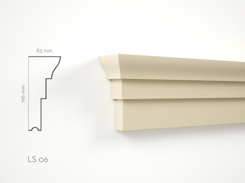Solbancuri de exterior - Profil decorativ Solbanc LS06 196x83x2000mm