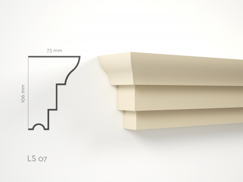 Solbancuri de exterior - Profil decorativ Solbanc LS07 106x73x2000mm