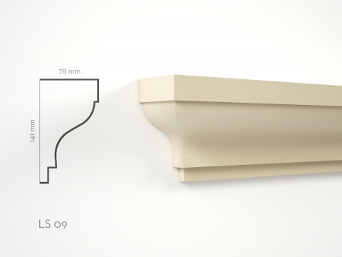 Solbancuri de exterior - Profil decorativ Solbanc LS09 141x78x2000mm