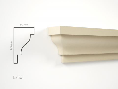 Solbancuri de exterior - Profil decorativ Solbanc LS10 143x80x2000mm