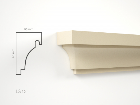 Solbancuri de exterior - Profil decorativ Solbanc LS12 141x83x2000mm