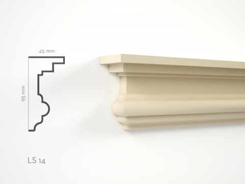 Solbancuri de exterior - Profil decorativ Solbanc LS14 95x45x2000mm