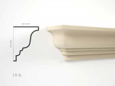 Solbancuri de exterior - Profil decorativ Solbanc LS15 70x50x2000mm