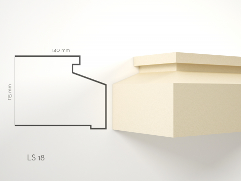 Solbancuri de exterior - Profil decorativ Solbanc LS18 115x140x2000mm