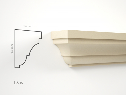 Solbancuri de exterior - Profil decorativ Solbanc LS19 160x110x2000mm
