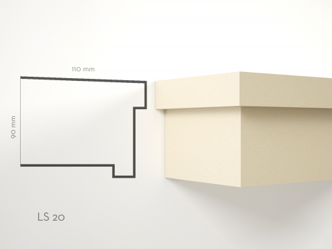 Solbancuri de exterior - Profil decorativ Solbanc LS20 90x110x2000mm