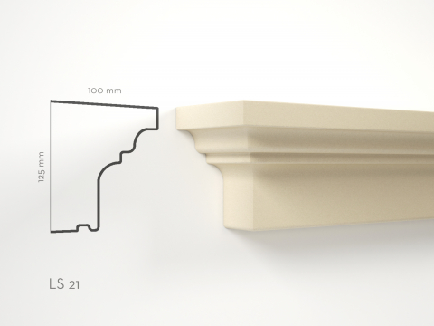 Solbancuri de exterior - Profil decorativ Solbanc LS21 125x100x2000mm