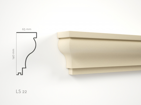 Solbancuri de exterior - Profil decorativ Solbanc LS22 140x65x2000mm