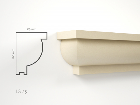 Solbancuri de exterior - Profil decorativ Solbanc LS23 120x85x2000mm