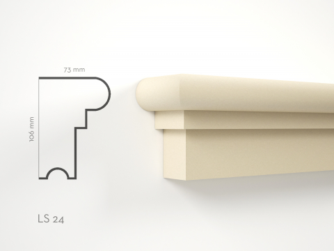 Solbancuri de exterior - Profil decorativ Solbanc LS24 106x73x2000mm