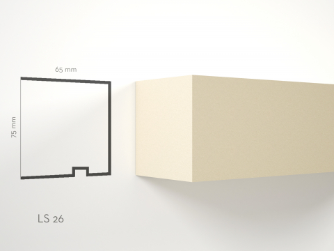 Solbancuri de exterior - Profil decorativ Solbanc LS26 75x65x2000mm