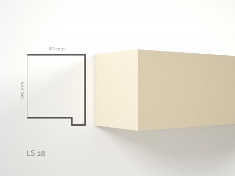 Solbancuri de exterior - Profil decorativ Solbanc LS28 100x80x2000mm