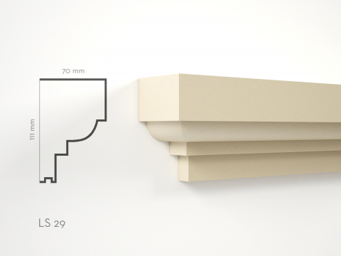 Solbancuri de exterior - Profil decorativ Solbanc LS29 111x70x2000mm
