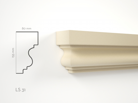Solbancuri de exterior - Profil decorativ Solbanc LS31 155x80x2000mm