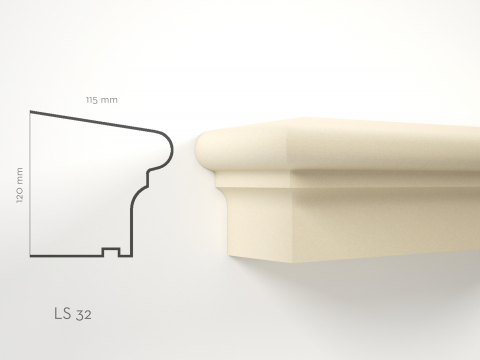 Solbancuri de exterior - Profil decorativ Solbanc LS32 120x115x2000mm