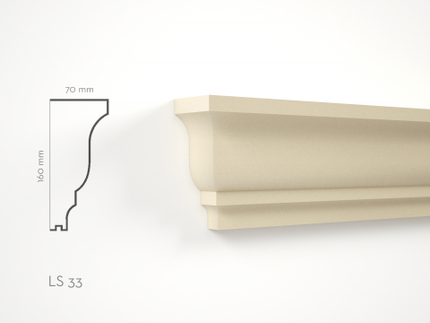 Solbancuri de exterior - Profil decorativ Solbanc LS33 160x70x2000mm