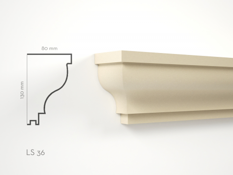 Solbancuri de exterior - Profil decorativ Solbanc LS36 130x80x2000mm