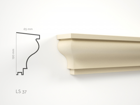 Solbancuri de exterior - Profil decorativ Solbanc LS37 120x65x2000mm