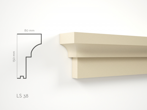 Solbancuri de exterior - Profil decorativ Solbanc LS38 150x80x2000mm