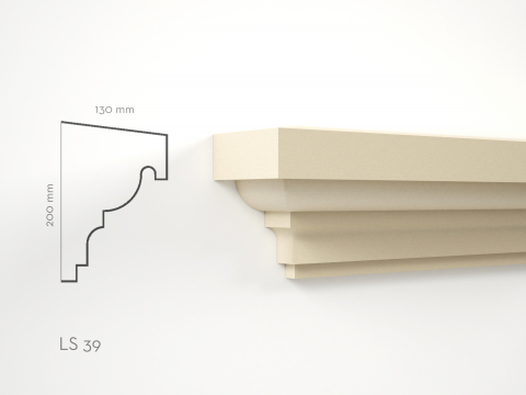 Solbancuri de exterior - Profil decorativ Solbanc LS39 200x130x2000mm