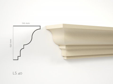 Solbancuri de exterior - Profil decorativ Solbanc LS40 150x116x2000mm