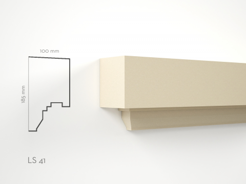 Solbancuri de exterior - Profil decorativ Solbanc LS41 185x100x2000mm