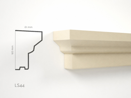 Profile decorative de exterior - Profil decorativ Solbanc LS44 90x61x2000mm