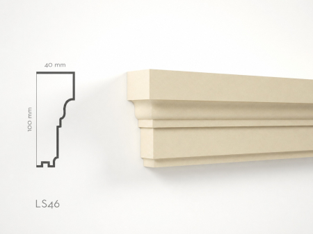Profile decorative de exterior - Profil decorativ Solbanc LS46 100x40x2000mm