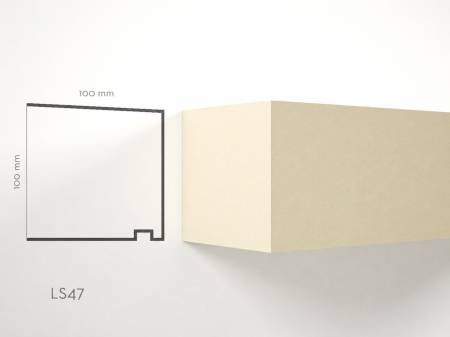 Profile decorative de exterior - Profil decorativ Solbanc LS47 100x100x2000mm