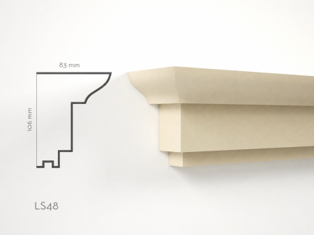 Profile decorative de exterior - Profil decorativ Solbanc LS48 106x83x2000mm