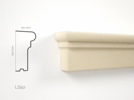 Profile decorative de exterior - Profil decorativ Solbanc LS50 120x60x2000mm