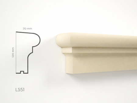 Profile decorative de exterior - Profil decorativ Solbanc LS51 120x70x2000mm