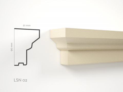 Solbancuri de exterior - Profil decorativ Solbanc LS44 90x61x2000mm