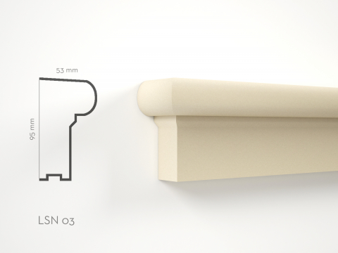 Solbancuri de exterior - Profil decorativ Solbanc LS45 95x53x2000mm